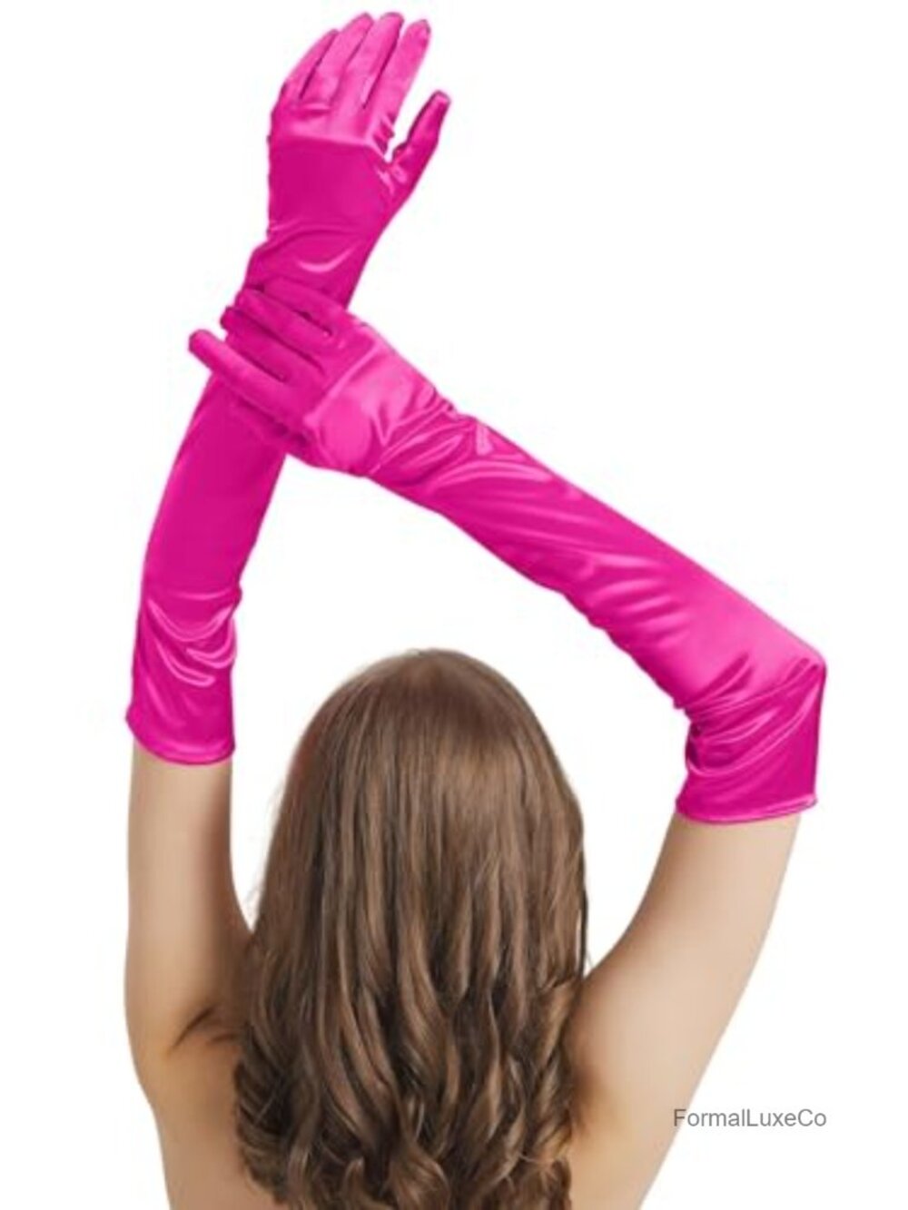 Long Satin Opera Gloves Elbow Length Women Costume Accessories